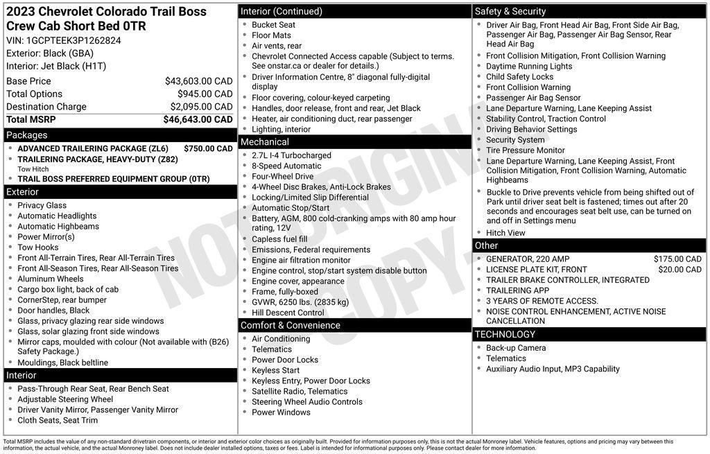 used 2023 Chevrolet Colorado car, priced at $35,998