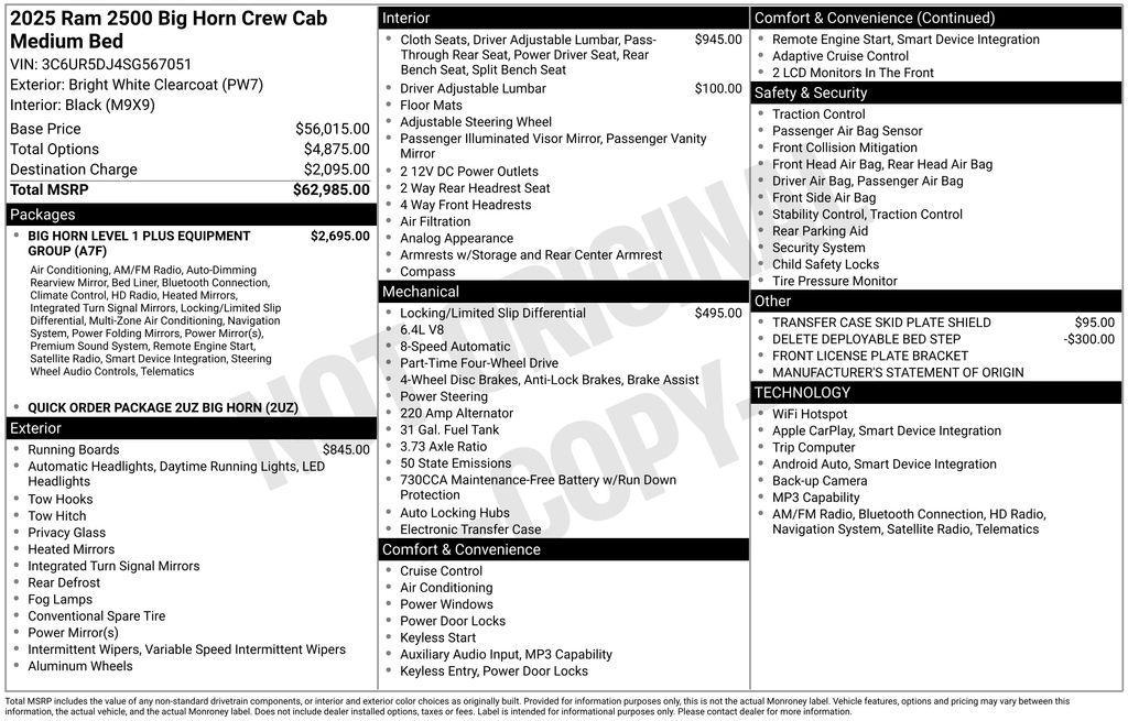 used 2025 Ram 2500 car, priced at $49,800