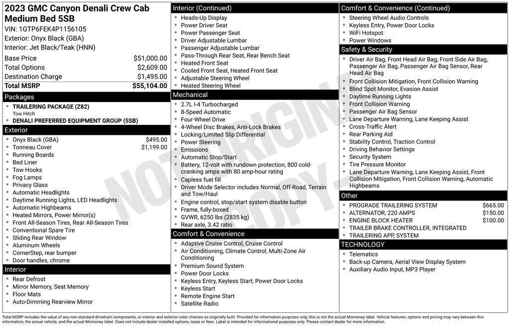 used 2023 GMC Canyon car, priced at $42,948