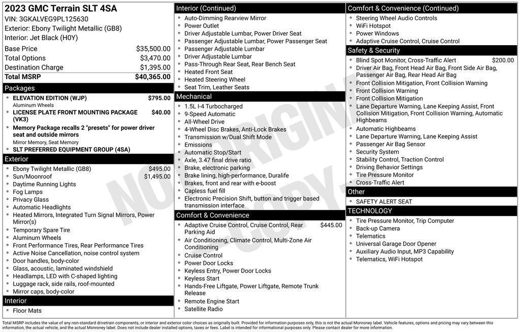 used 2023 GMC Terrain car, priced at $26,900