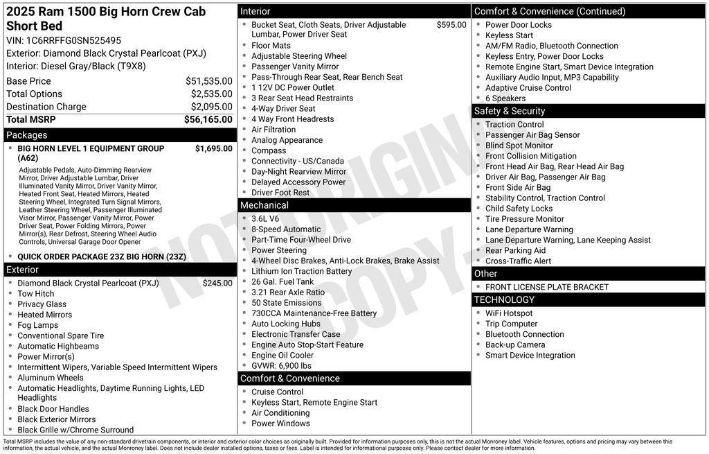 used 2025 Ram 1500 car, priced at $39,995