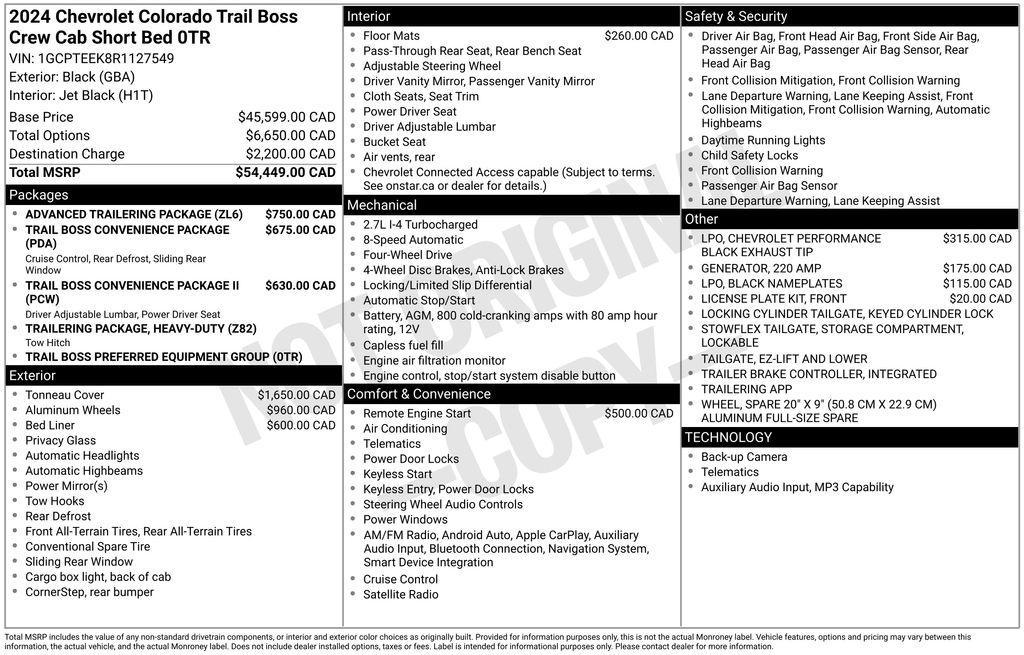 used 2024 Chevrolet Colorado car, priced at $37,100