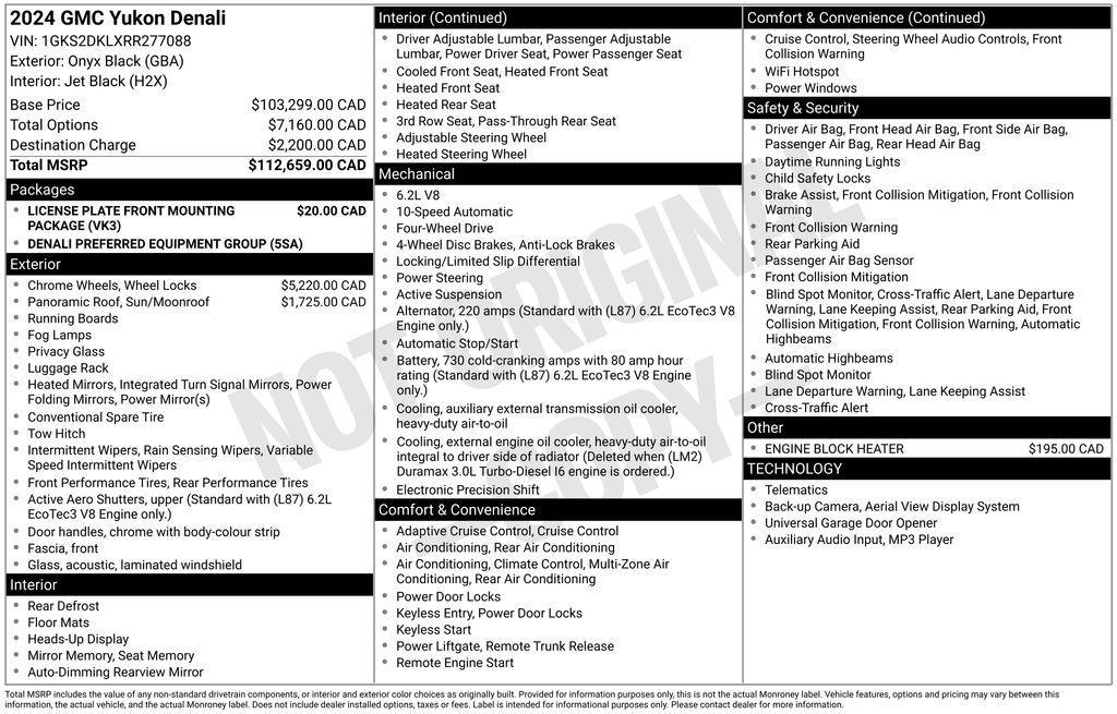 used 2024 GMC Yukon car, priced at $71,806