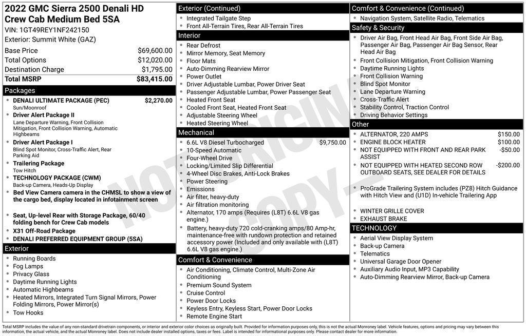 used 2022 GMC Sierra 2500 car, priced at $65,900