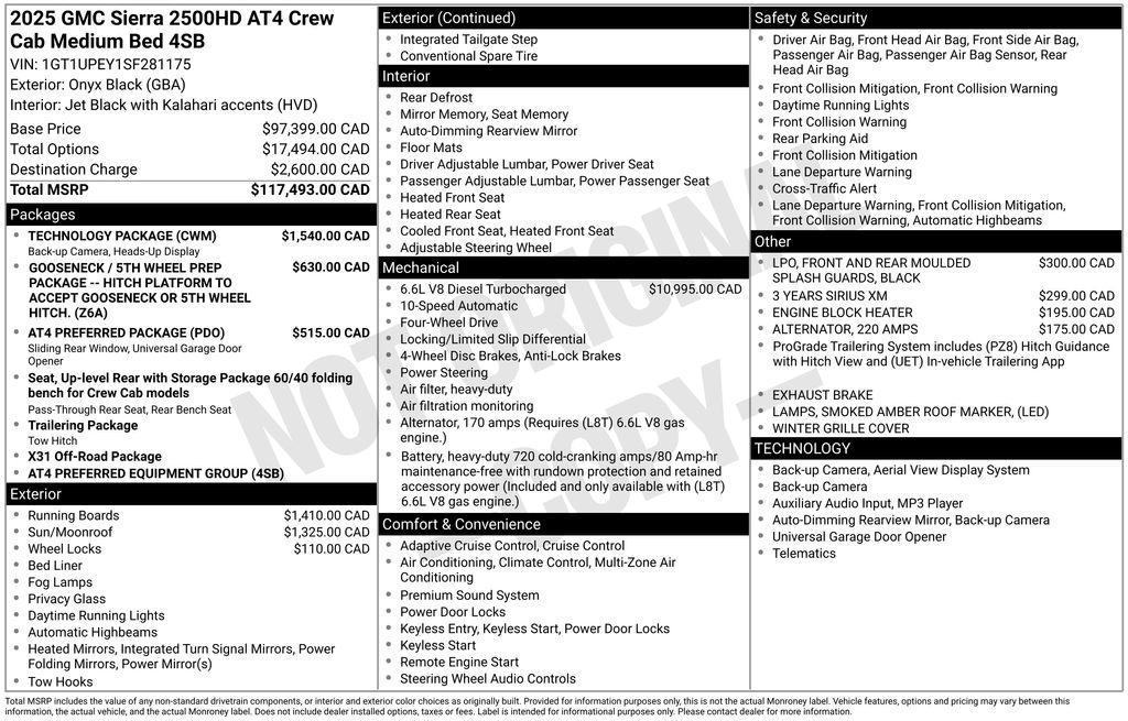 used 2025 GMC Sierra 2500 car, priced at $73,294