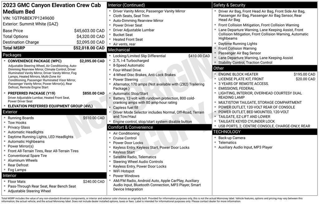 used 2023 GMC Canyon car, priced at $36,346