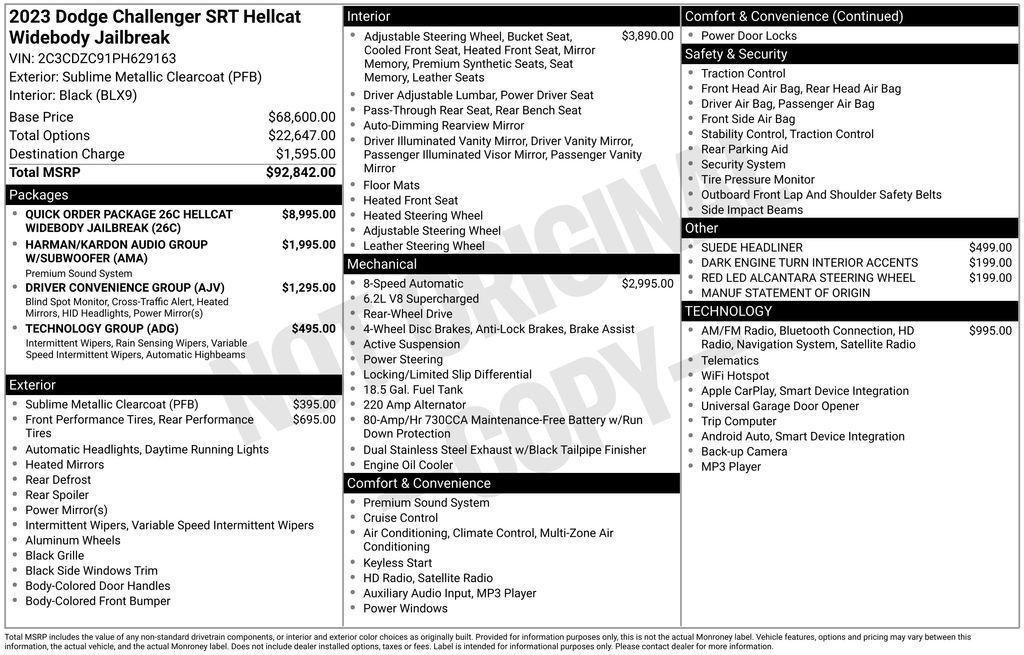 used 2023 Dodge Challenger car, priced at $79,460
