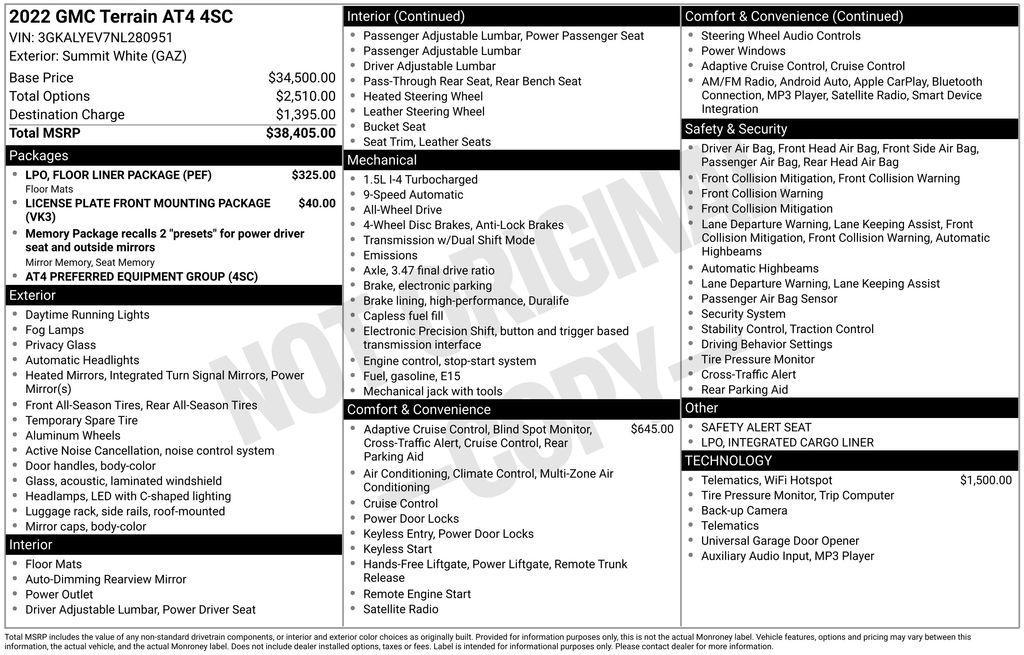 used 2022 GMC Terrain car, priced at $22,494