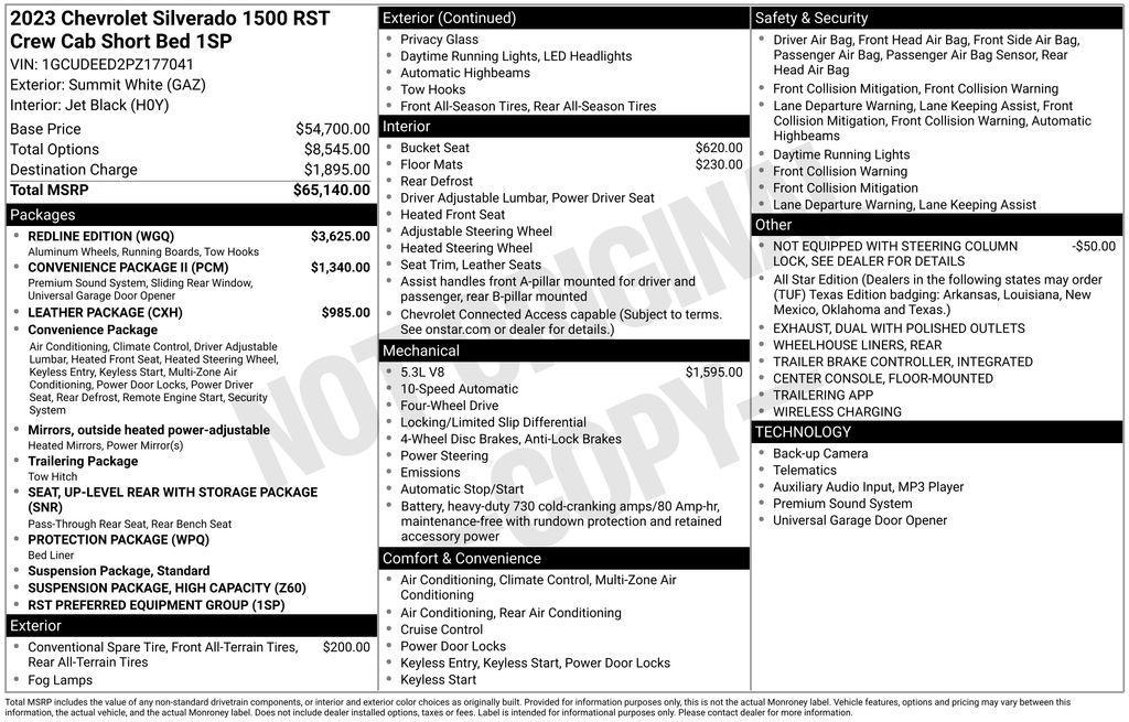 used 2023 Chevrolet Silverado 1500 car, priced at $45,211