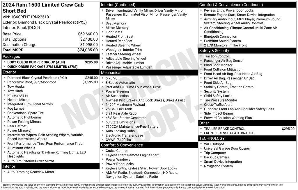 used 2024 Ram 1500 car, priced at $53,897