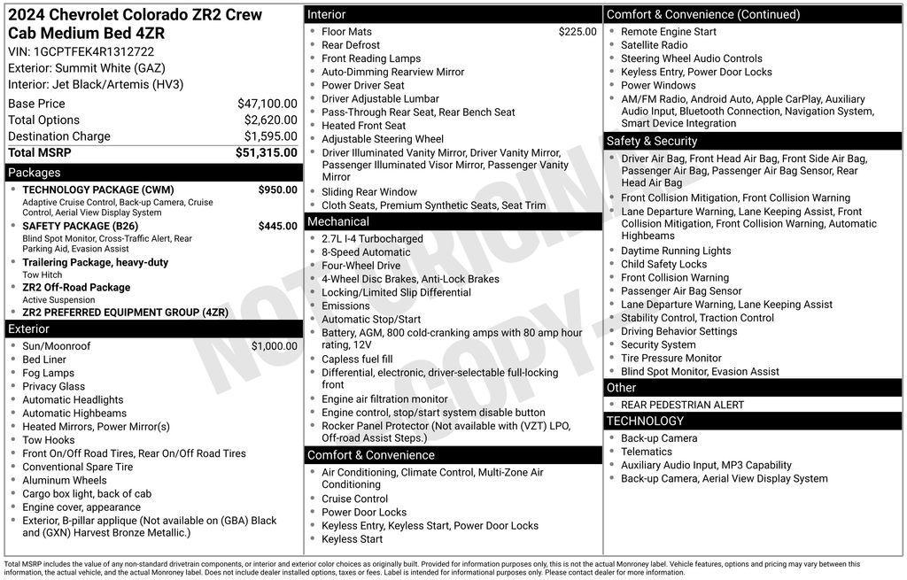 used 2024 Chevrolet Colorado car, priced at $48,900