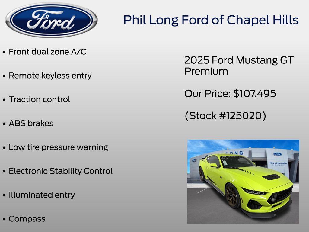 new 2025 Ford Mustang car, priced at $107,495