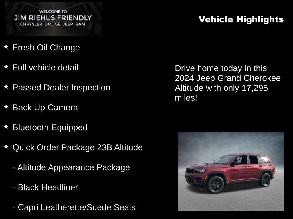 used 2024 Jeep Grand Cherokee car, priced at $33,088