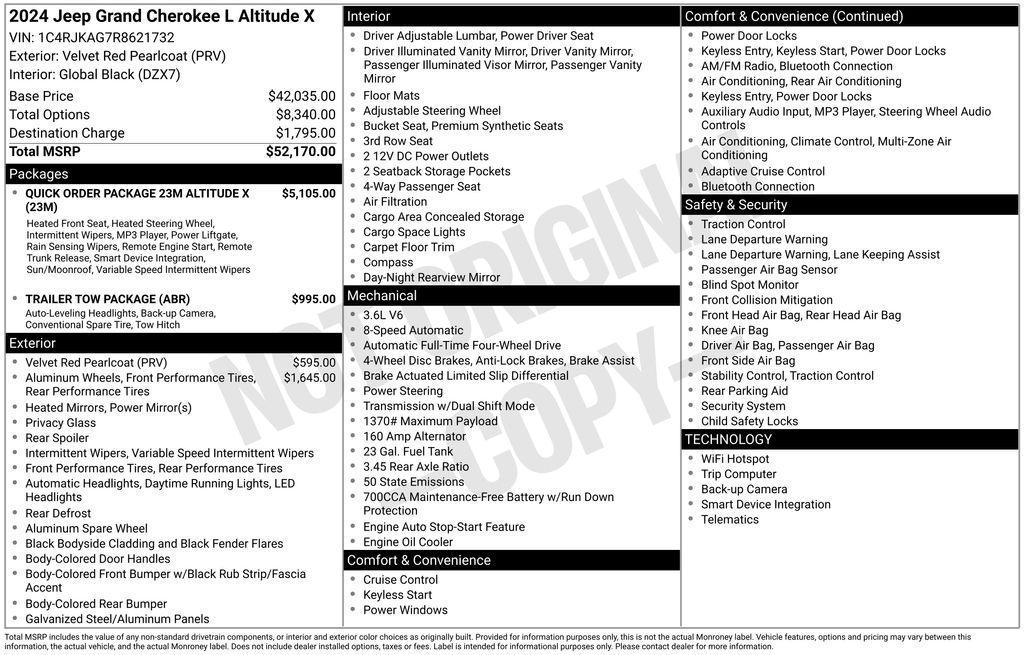 used 2024 Jeep Grand Cherokee L car, priced at $38,118