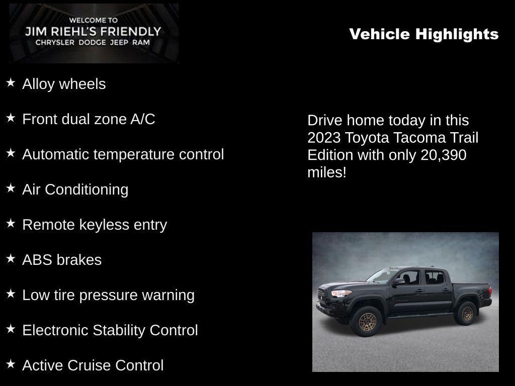 used 2023 Toyota Tacoma car, priced at $38,682