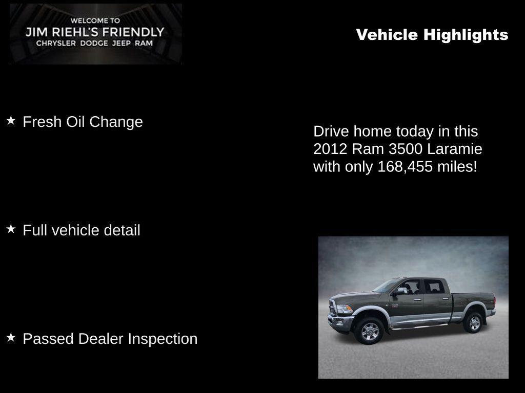used 2012 Ram 3500 car, priced at $24,675
