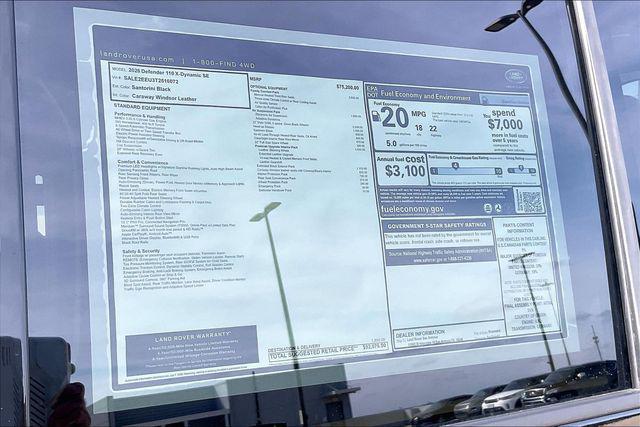 new 2026 Land Rover Defender car, priced at $92,076