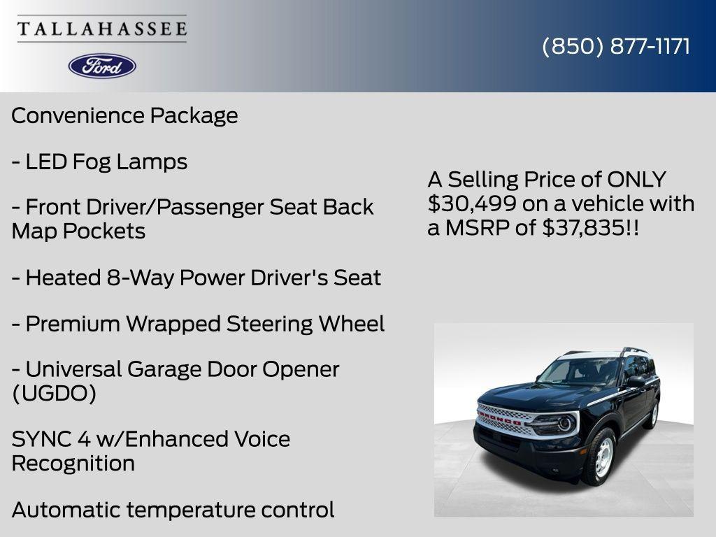 new 2025 Ford Bronco Sport car, priced at $31,498