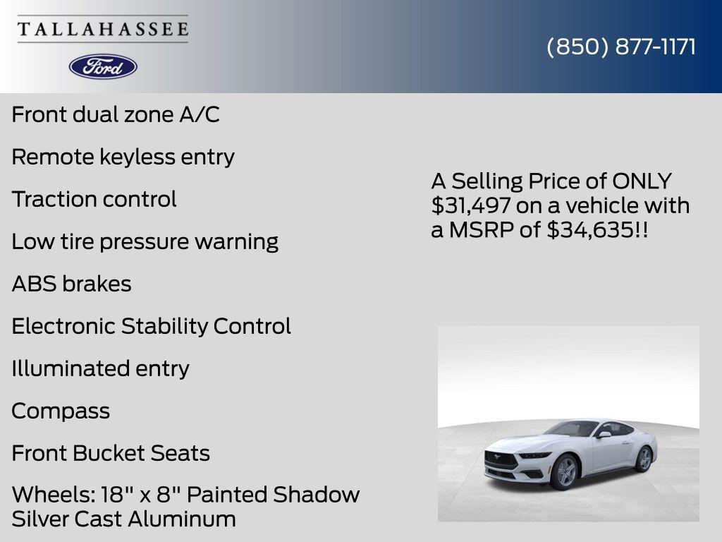 new 2026 Ford Mustang car, priced at $30,997