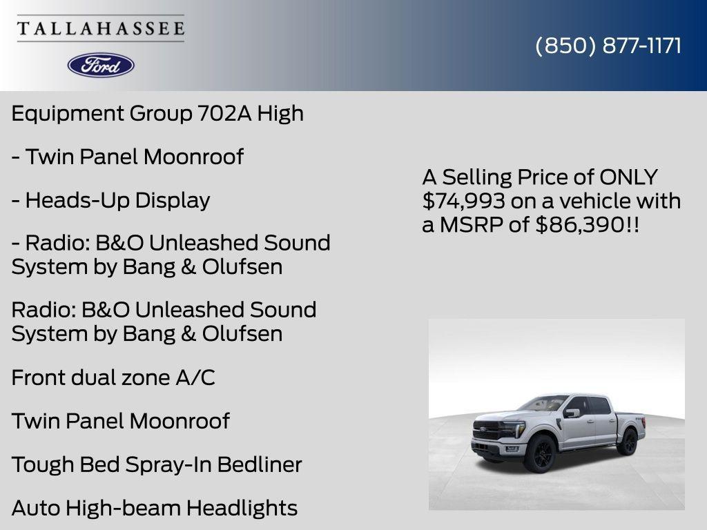 new 2025 Ford F-150 car, priced at $74,993