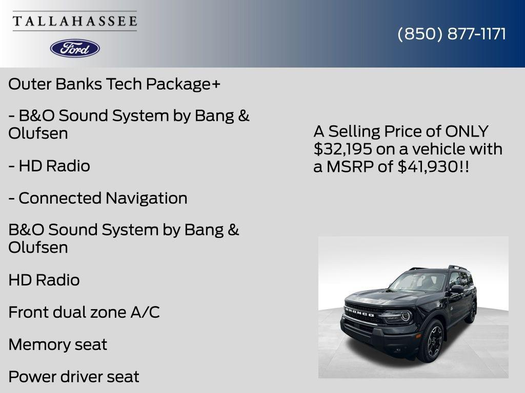 new 2025 Ford Bronco Sport car, priced at $32,195