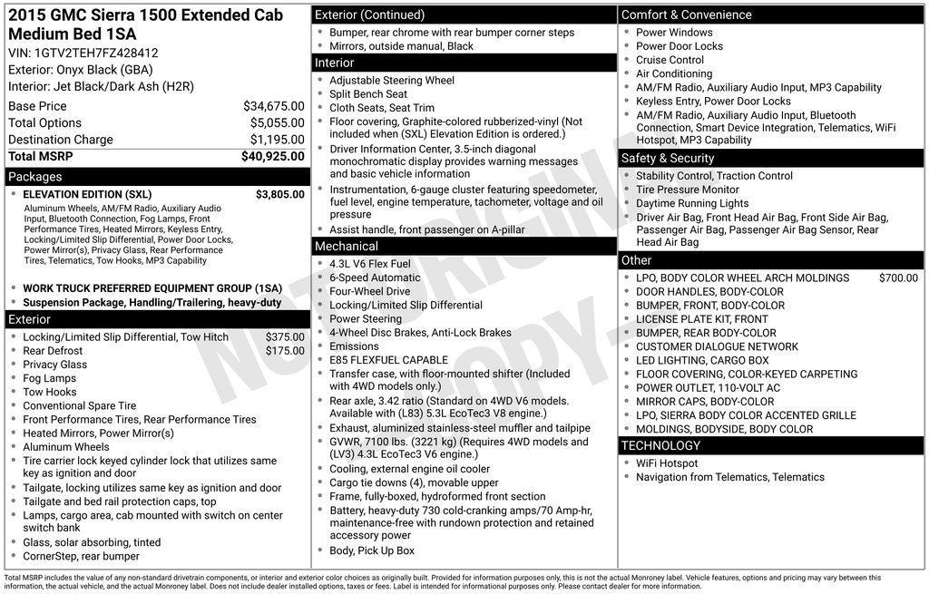 used 2015 GMC Sierra 1500 car, priced at $17,741