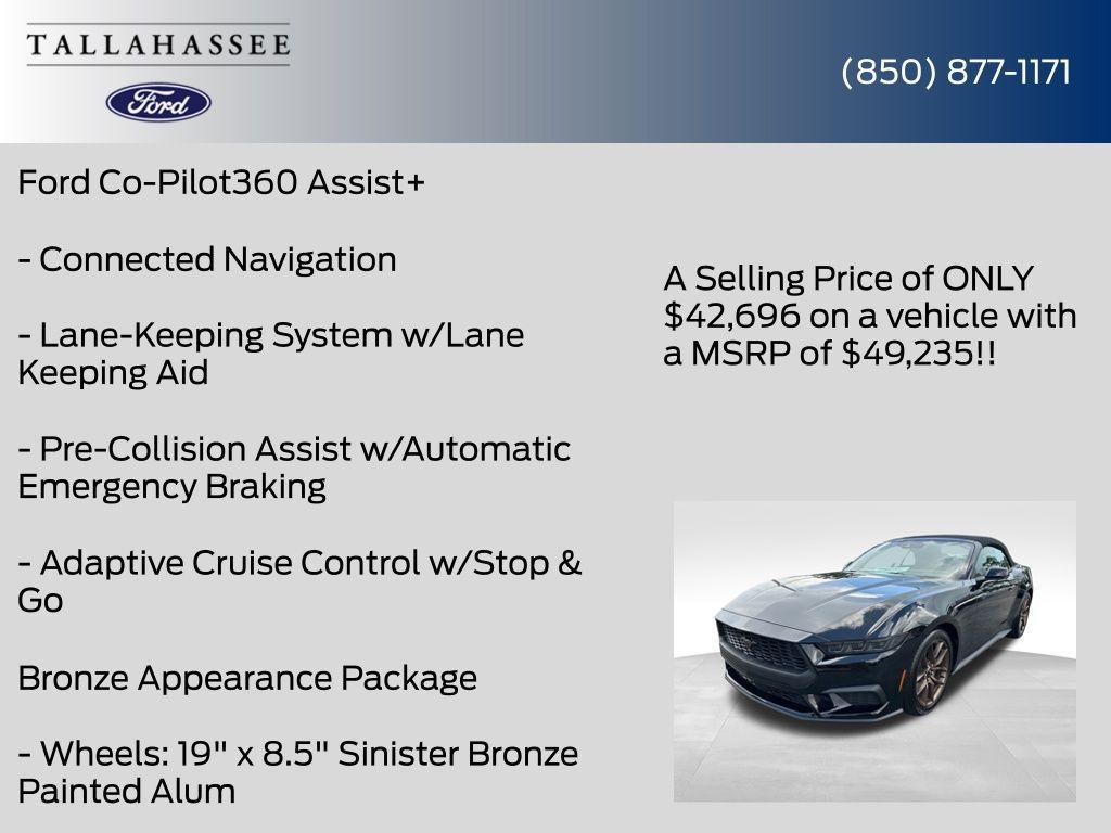 new 2025 Ford Mustang car, priced at $42,696