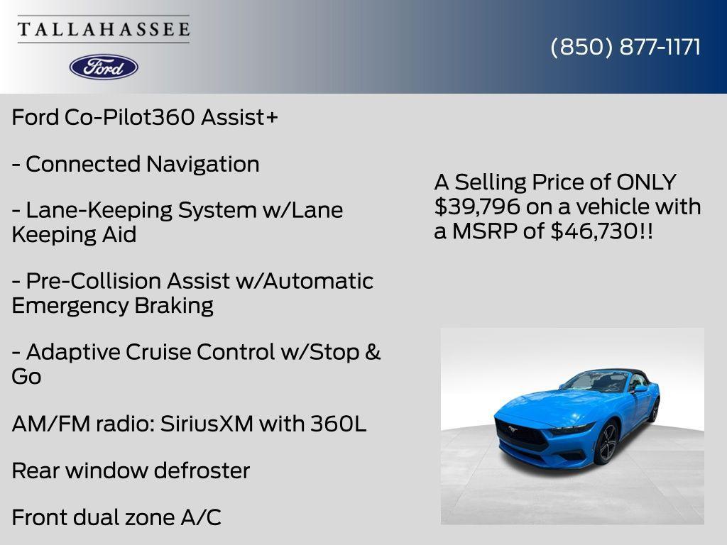 new 2025 Ford Mustang car, priced at $39,796