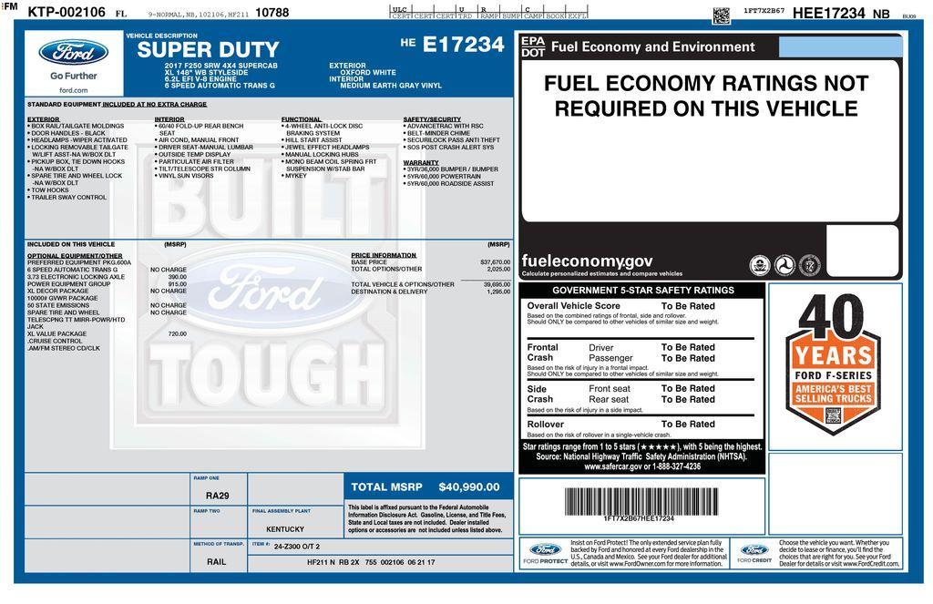 used 2017 Ford F-250 car, priced at $23,781