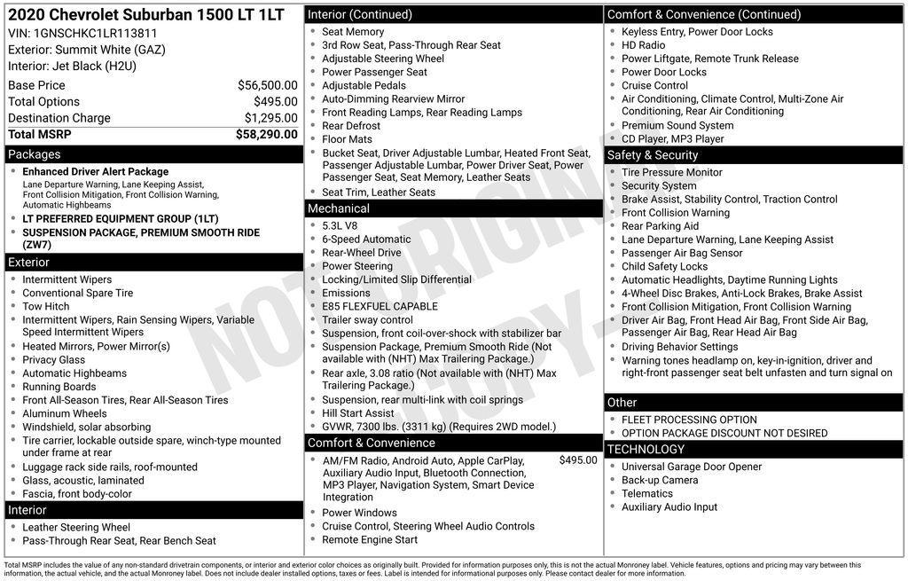 used 2020 Chevrolet Suburban car, priced at $24,871
