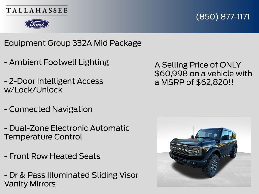 new 2025 Ford Bronco car, priced at $58,498