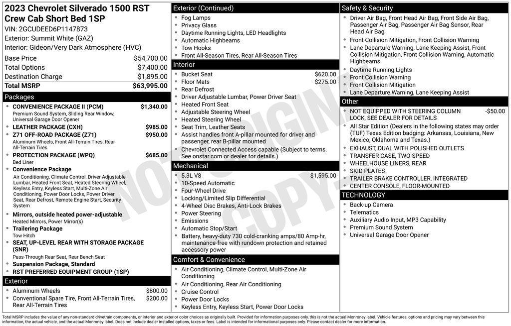 used 2023 Chevrolet Silverado 1500 car, priced at $48,189