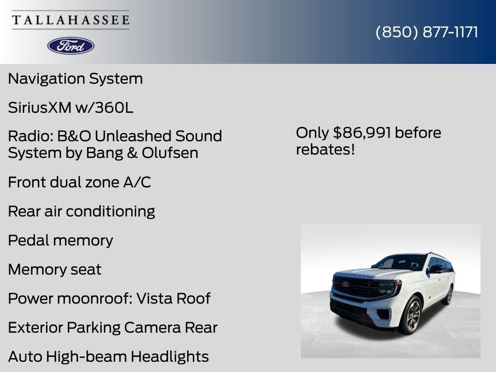 new 2025 Ford Expedition Max car, priced at $85,991