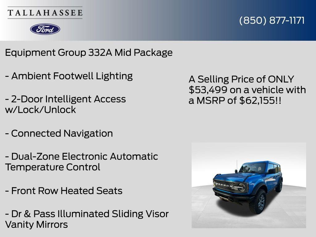 new 2025 Ford Bronco car, priced at $53,499