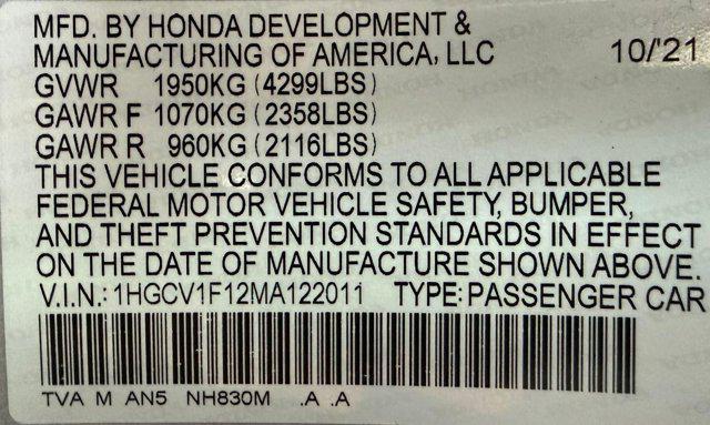 used 2021 Honda Accord car, priced at $19,188