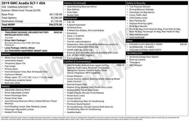 used 2019 GMC Acadia car, priced at $15,298