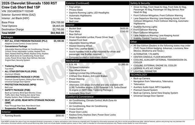 used 2026 Chevrolet Silverado 1500 car, priced at $54,055