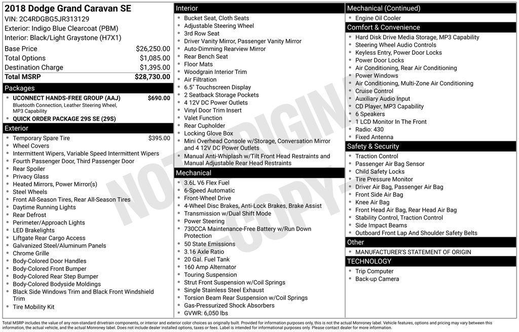 used 2018 Dodge Grand Caravan car, priced at $19,781