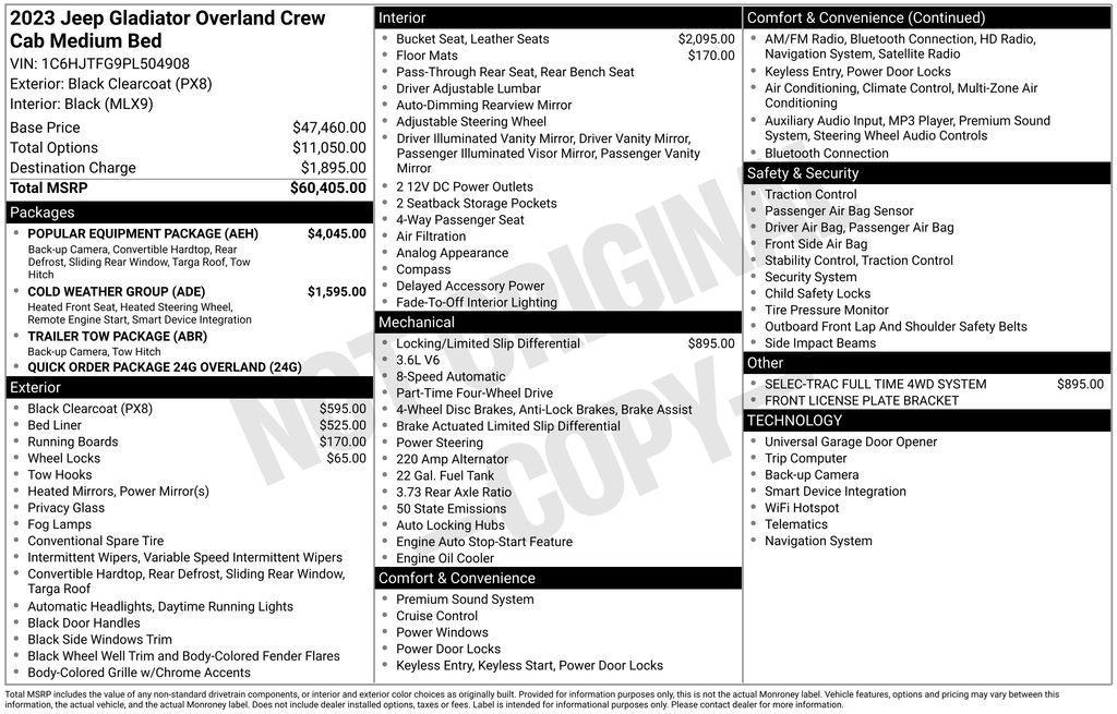 used 2023 Jeep Gladiator car, priced at $31,763