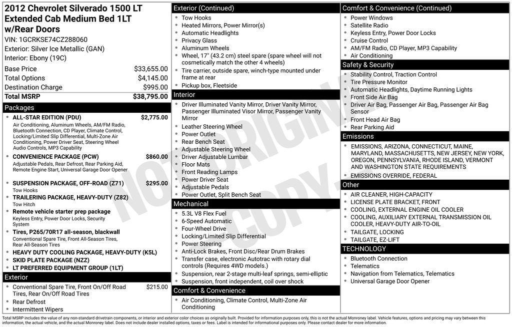 used 2012 Chevrolet Silverado 1500 car, priced at $14,621