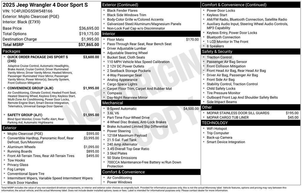new 2025 Jeep Wrangler car, priced at $43,684