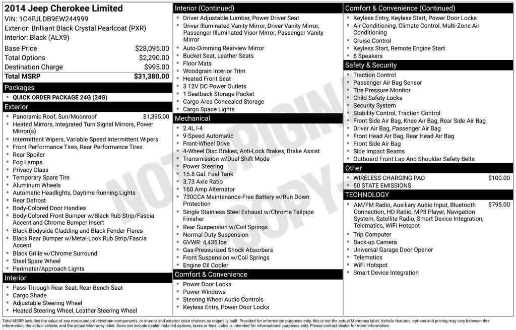 used 2014 Jeep Cherokee car, priced at $9,166