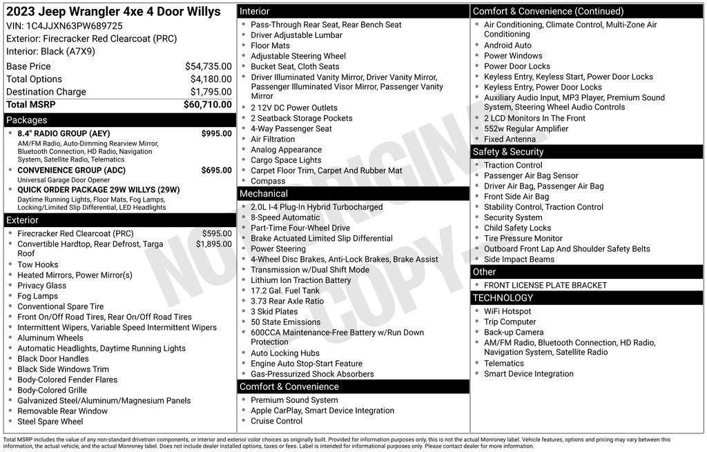 used 2023 Jeep Wrangler 4xe car, priced at $32,339
