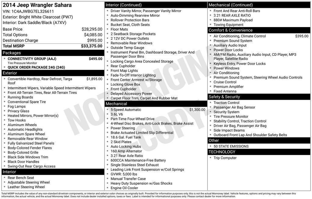 used 2014 Jeep Wrangler car, priced at $14,026
