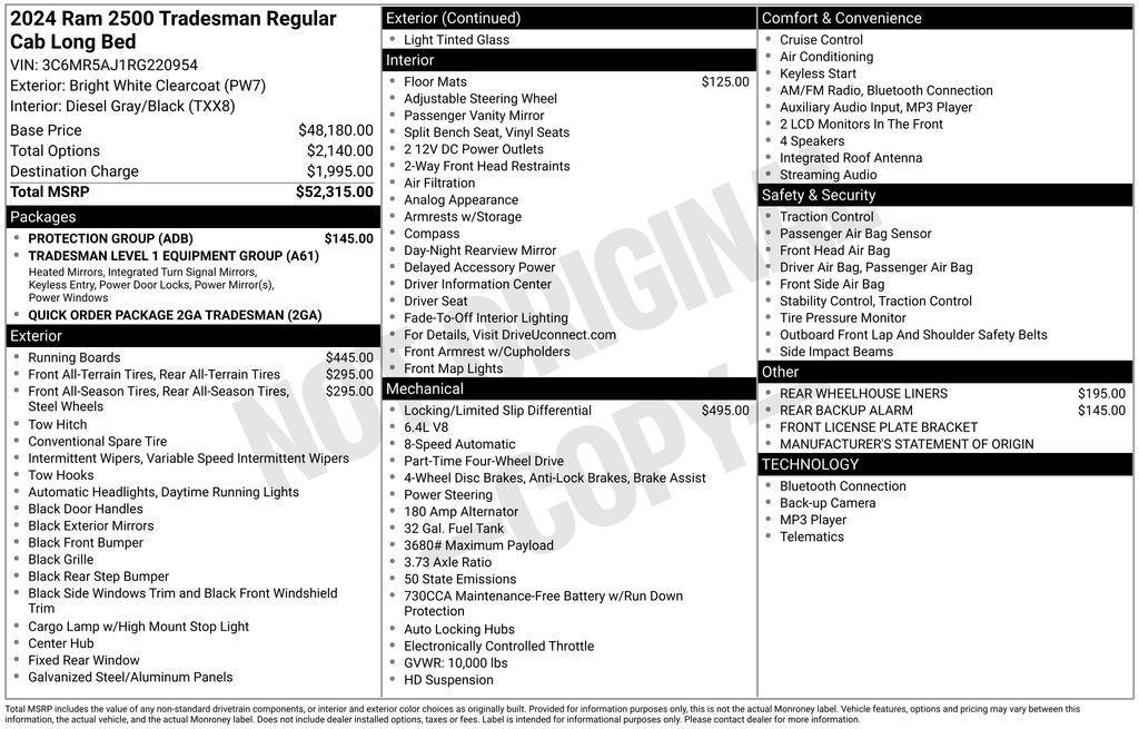 used 2024 Ram 2500 car, priced at $44,800