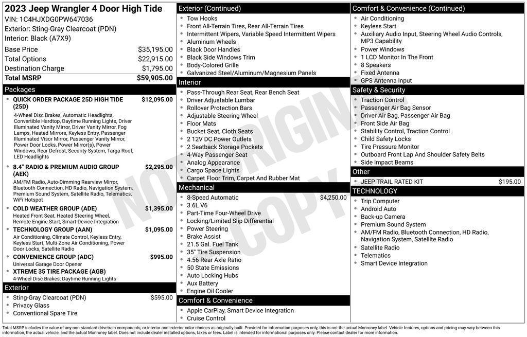 used 2023 Jeep Wrangler car, priced at $39,758