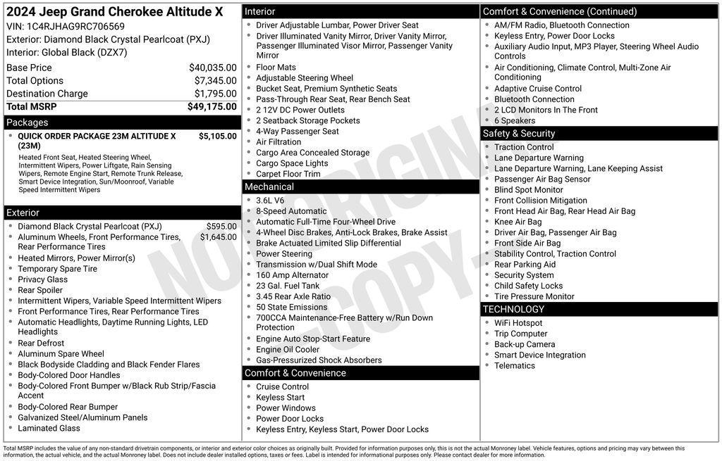 used 2024 Jeep Grand Cherokee car, priced at $44,888