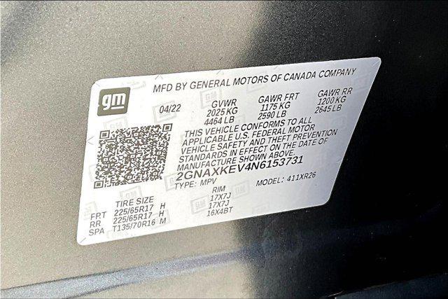 used 2022 Chevrolet Equinox car, priced at $15,965