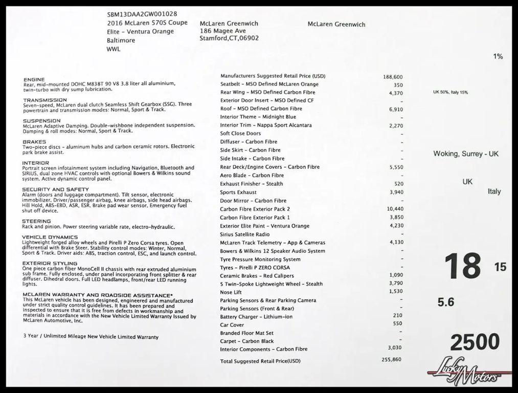 used 2016 McLaren 570S car, priced at $139,890