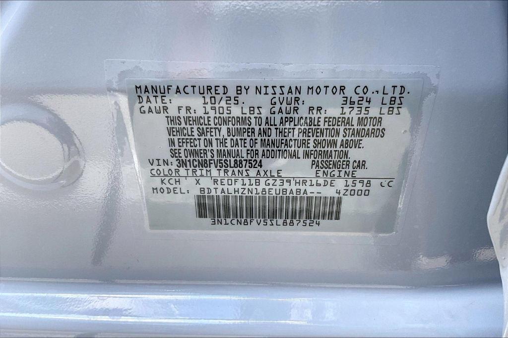 new 2025 Nissan Versa car, priced at $21,272